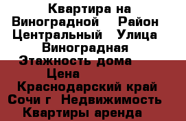 Квартира на Виноградной. › Район ­ Центральный › Улица ­ Виноградная › Этажность дома ­ 4 › Цена ­ 18 000 - Краснодарский край, Сочи г. Недвижимость » Квартиры аренда   